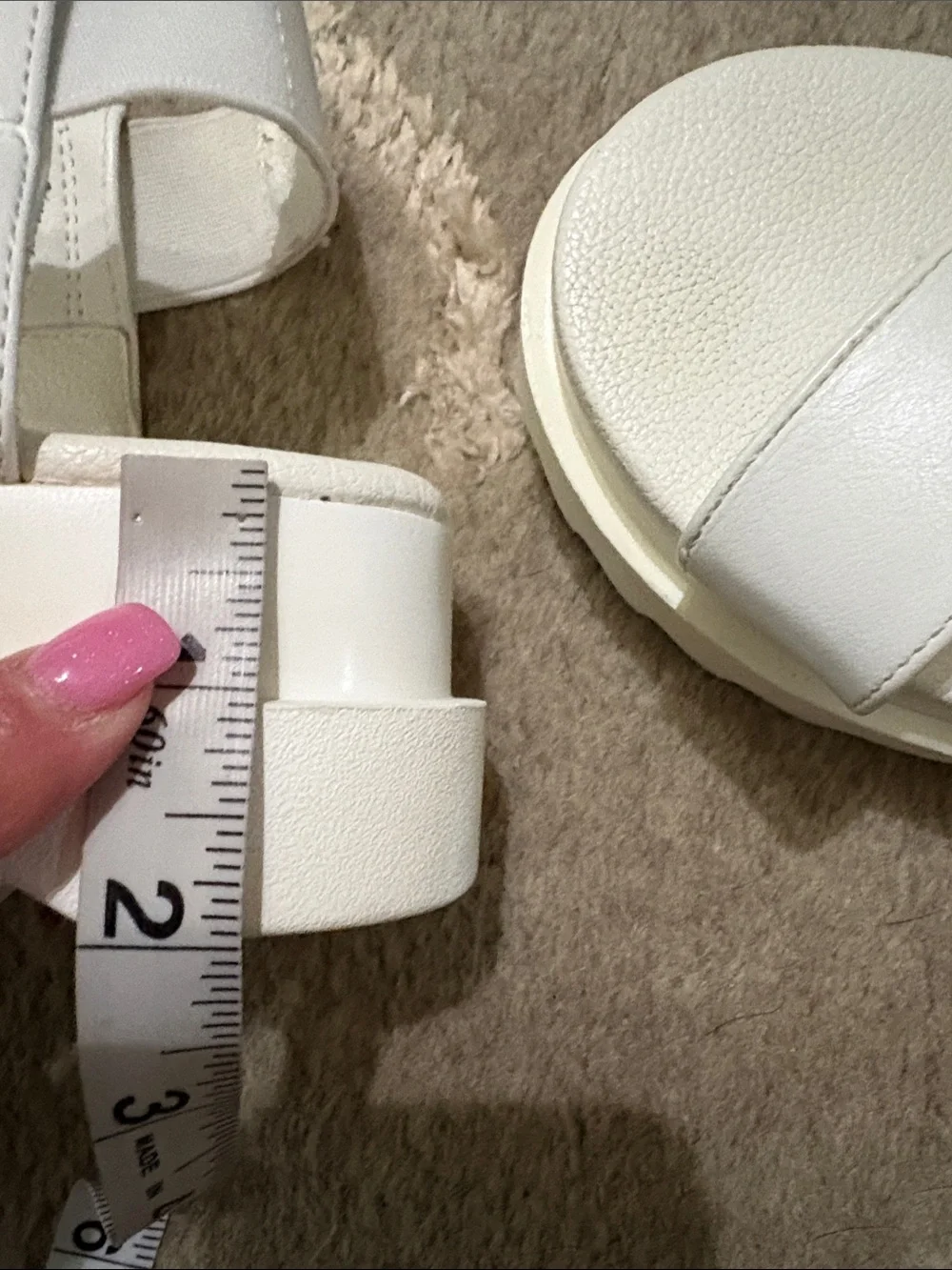 Top Moda KASH white strap platform wedge sandal Size 6.5